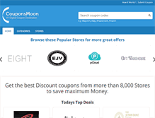 Tablet Screenshot of couponsmoon.com